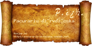 Pacurariu Árvácska névjegykártya